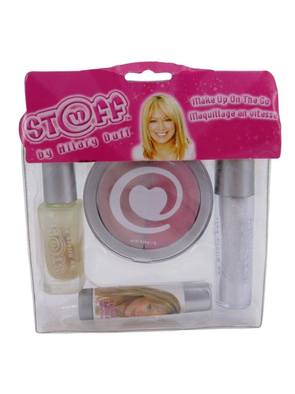 Stuff by Hilary Duff Makeup On the Go Kit Shimmer Lip Balm Gloss Polish Y2K NEW